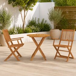 Folding Garden Dining Set: 3-Piece Specs and Features