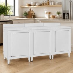 Commercial Work Table Cabinet Stainless Steel Storage Kitchen Restaurant