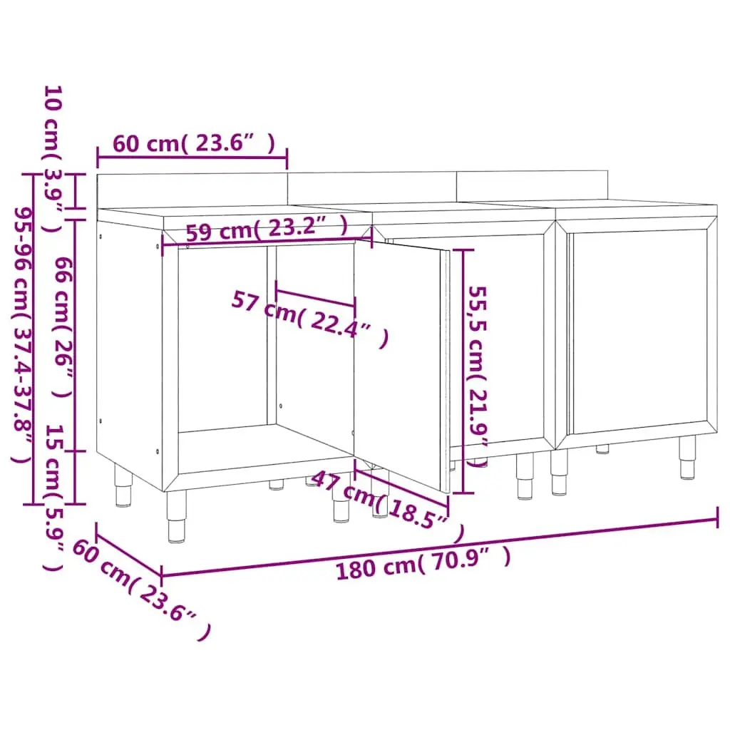 Commercial Work Table Cabinet Stainless Steel Storage Kitchen Restaurant