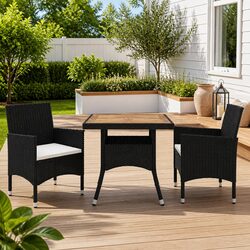 3 Piece Outdoor Dining Set - Dimensions & Materials Inside
