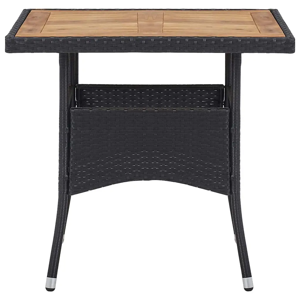5-Piece Black Outdoor Dining Set