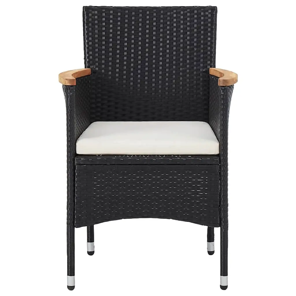 5-Piece Black Outdoor Dining Set