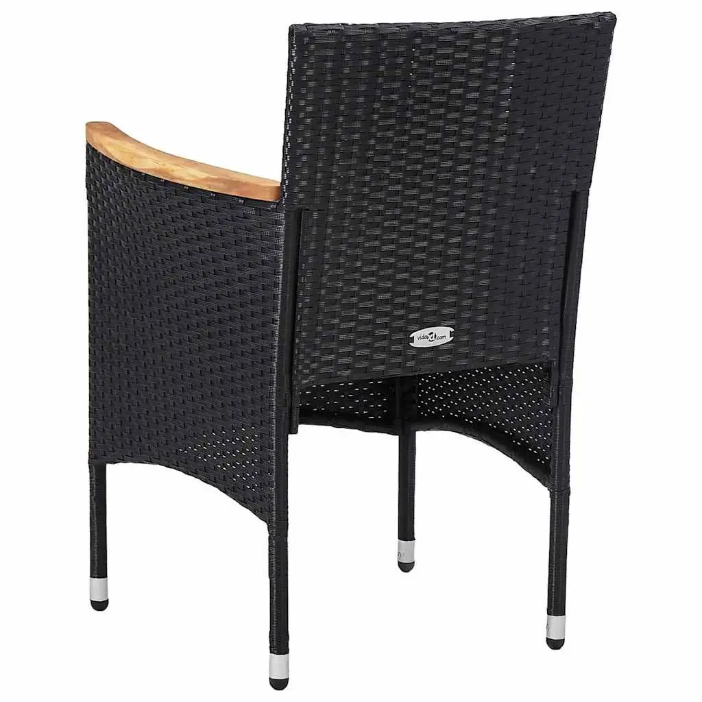 5-Piece Black Outdoor Dining Set