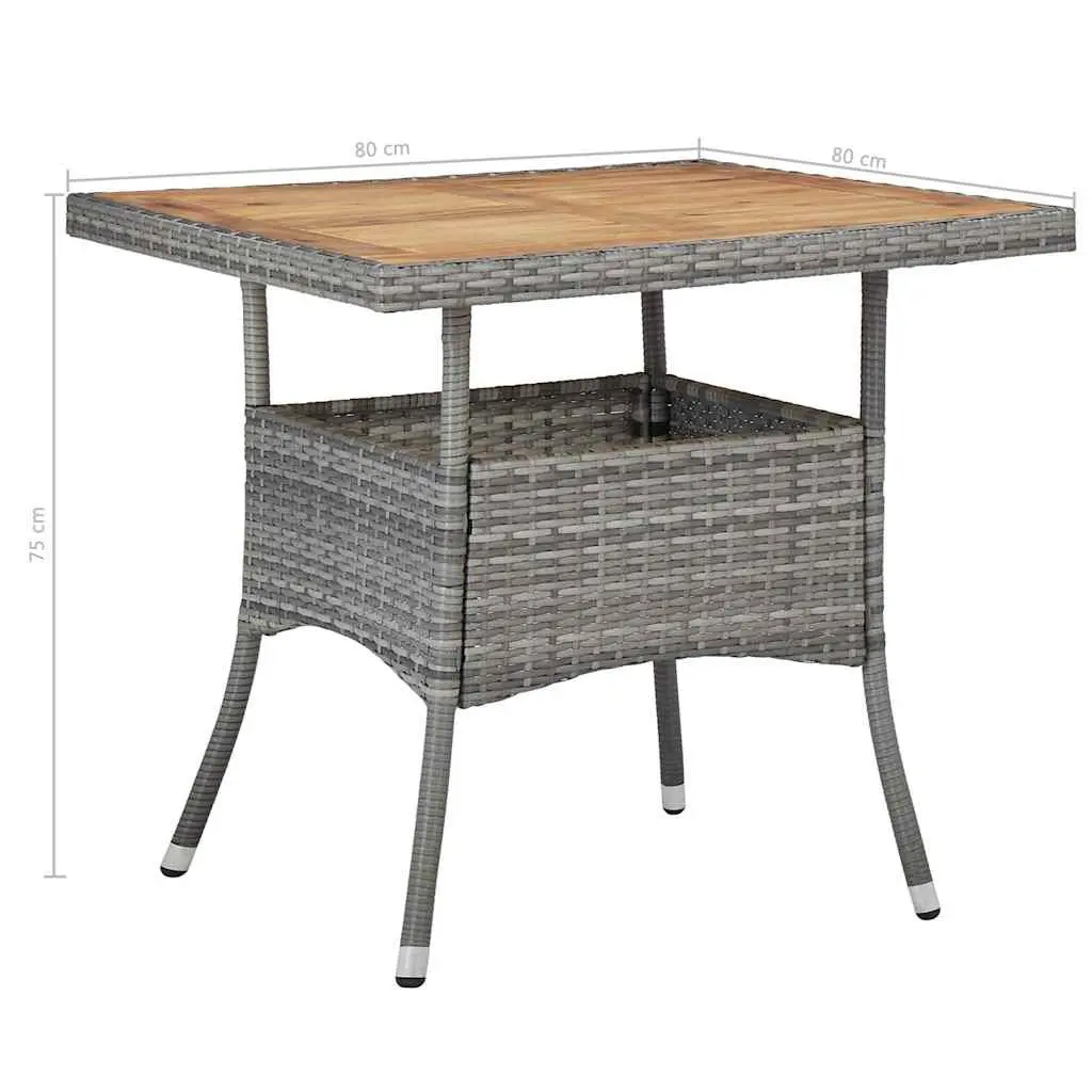 5-Piece Grey Outdoor Dining Set
