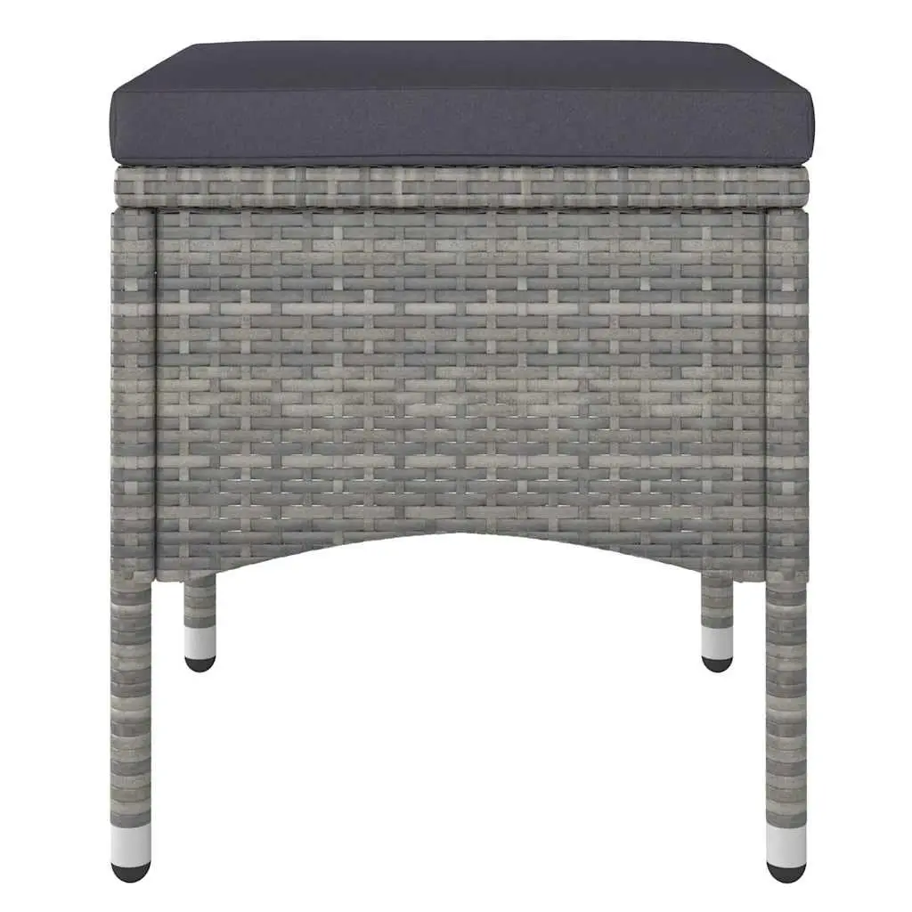 Garden Dining Set 5 Piece Outdoor Furniture Table Chairs Grey Rattan Tempered
