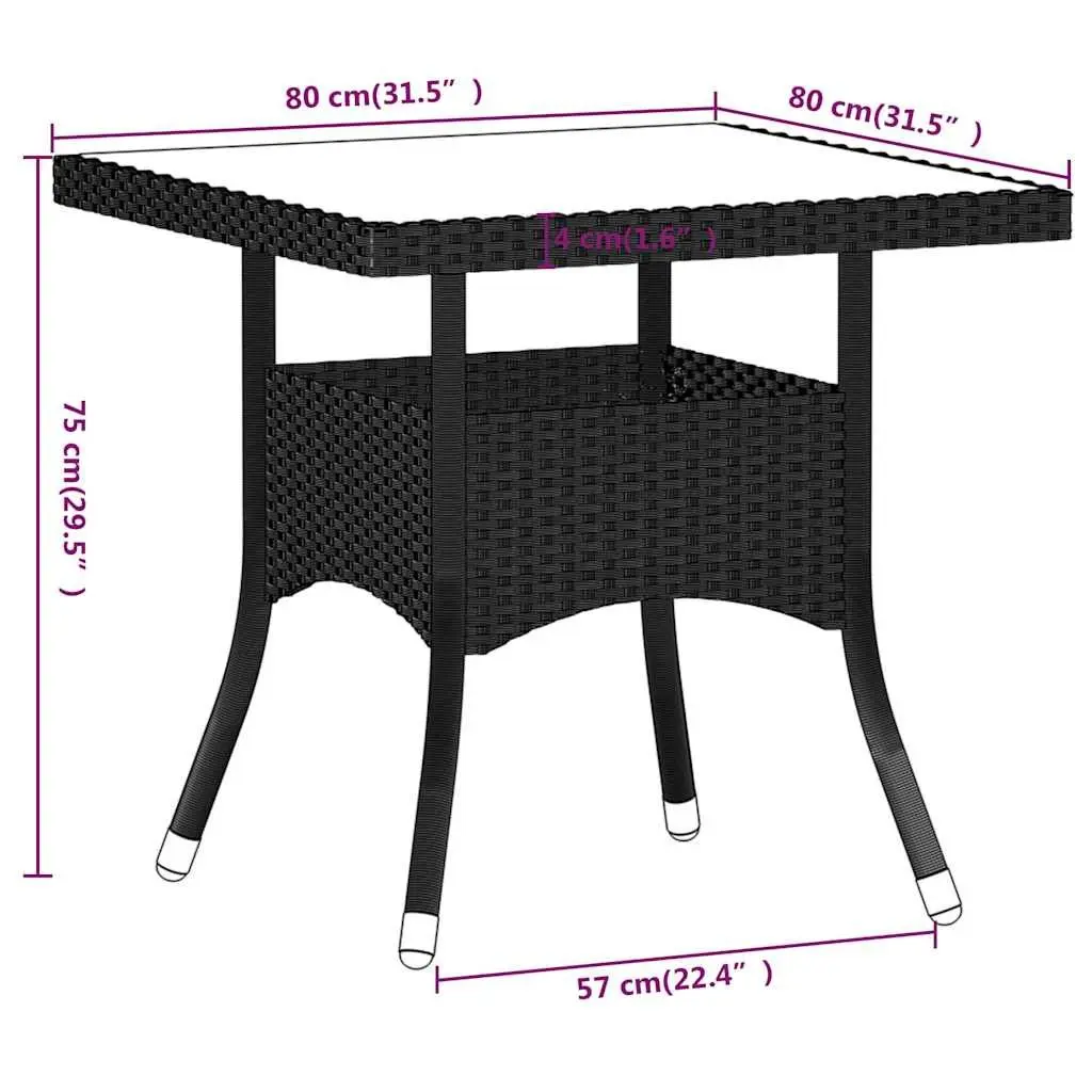 5 Piece Outdoor Dining Set Garden Furniture Rattan Chairs Table Grey Patio