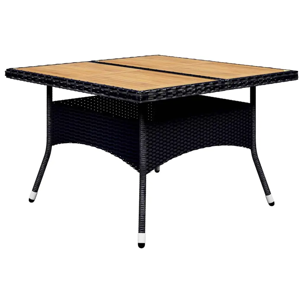 9 Piece Outdoor Dining Set Garden Furniture Black