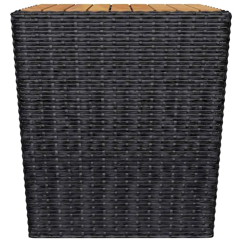 3 Piece Bistro Outdoor Furniture Set for Garden Patio Black