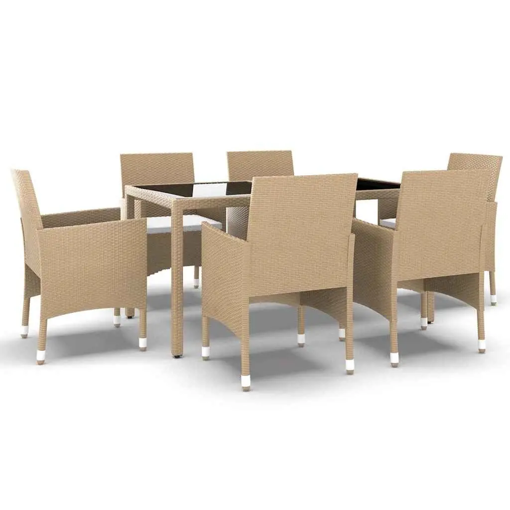 7 Piece Garden Dining Set Outdoor Furniture Patio Size