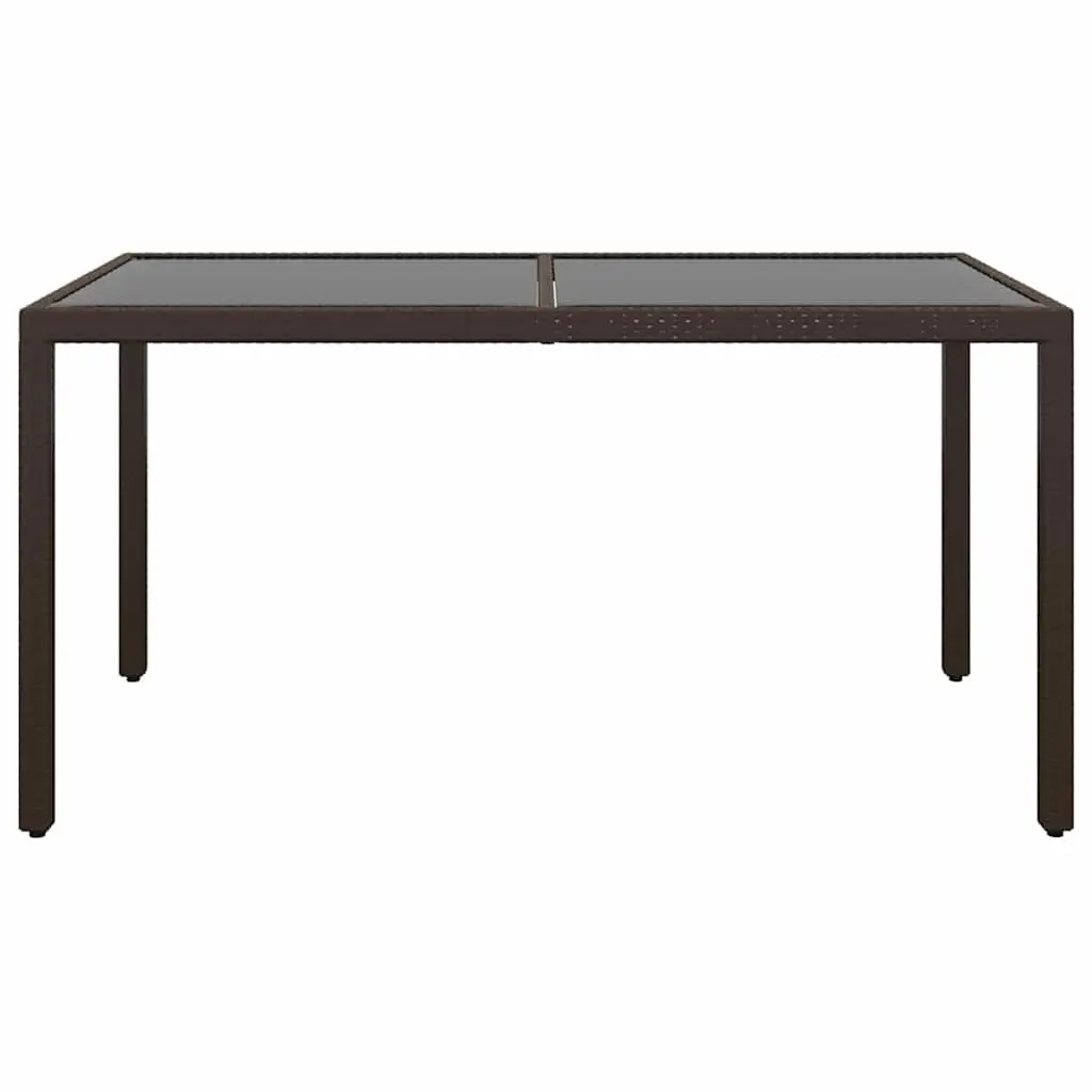 7 Piece Garden Dining Set PE Rattan Tempered Glass Table Patio Outdoor Furniture
