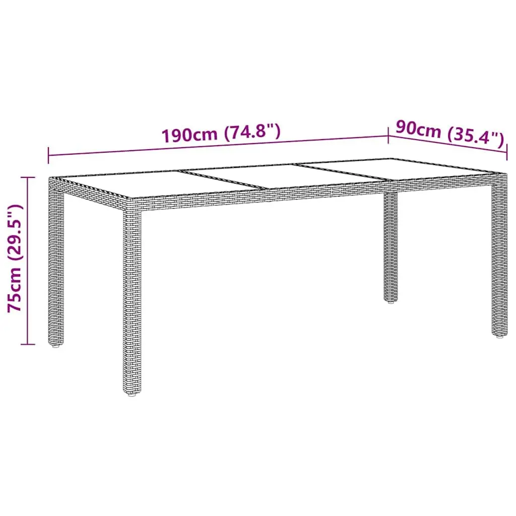 7 Piece Garden Dining Set