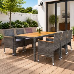 Specifications of 7-Piece Outdoor Dining Set: Dimensions & Features