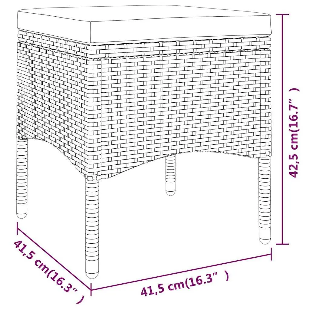 Garden Lounge Set 5 Piece Outdoor Patio Furniture Grey