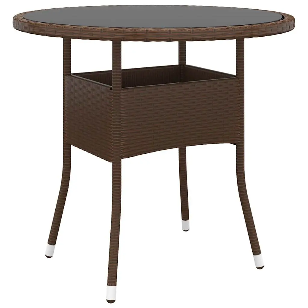 Garden Dining Set 5 Piece Outdoor Furniture Patio Brown Rattan