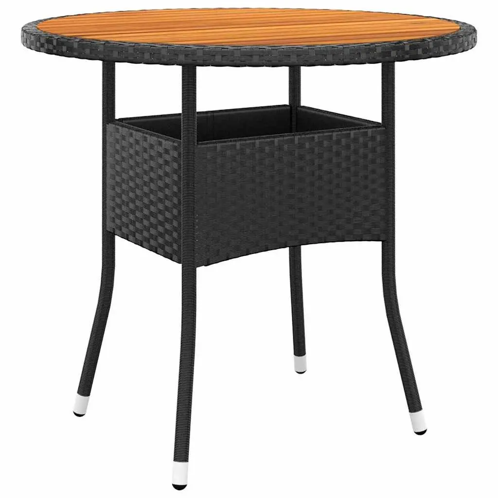 5-Piece Outdoor Dining Set with Steel Frame and Acacia Wood