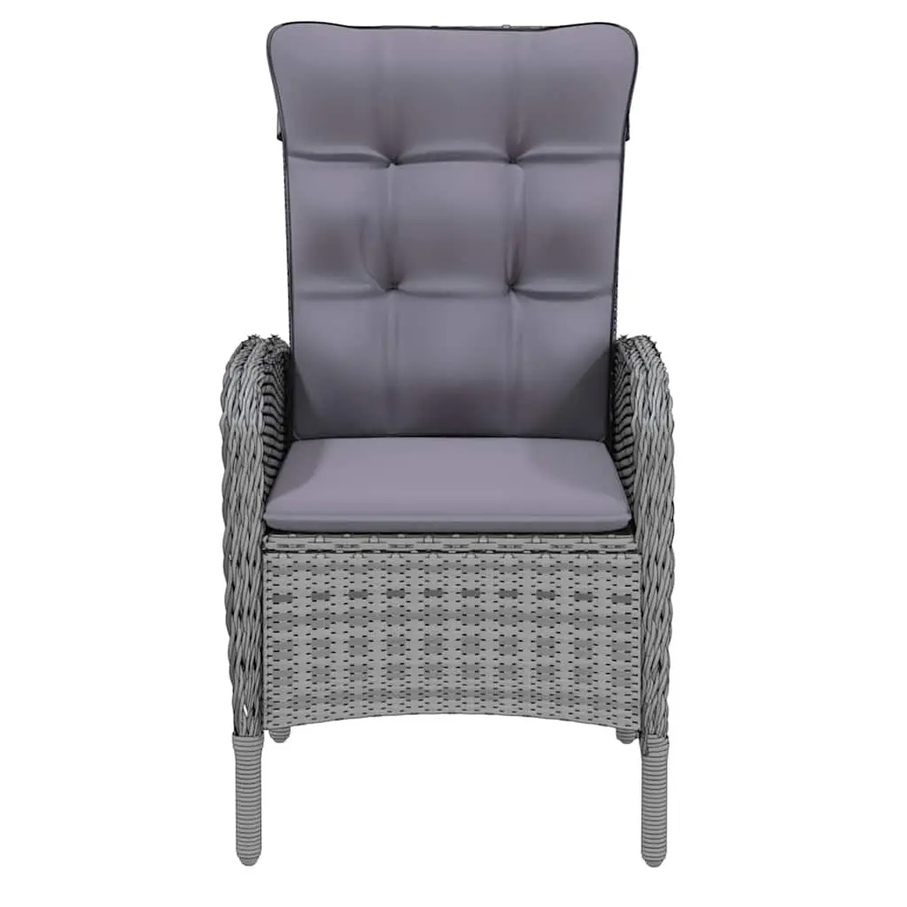 Garden Dining Set Outdoor Furniture 5 Piece Grey Poly Rattan Table Chairs