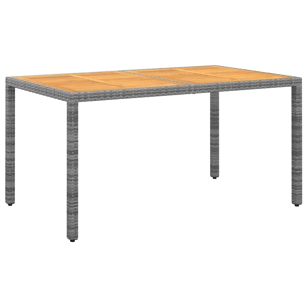 5 Piece Garden Dining Set Outdoor Patio Furniture Grey Poly Rattan Steel Frame
