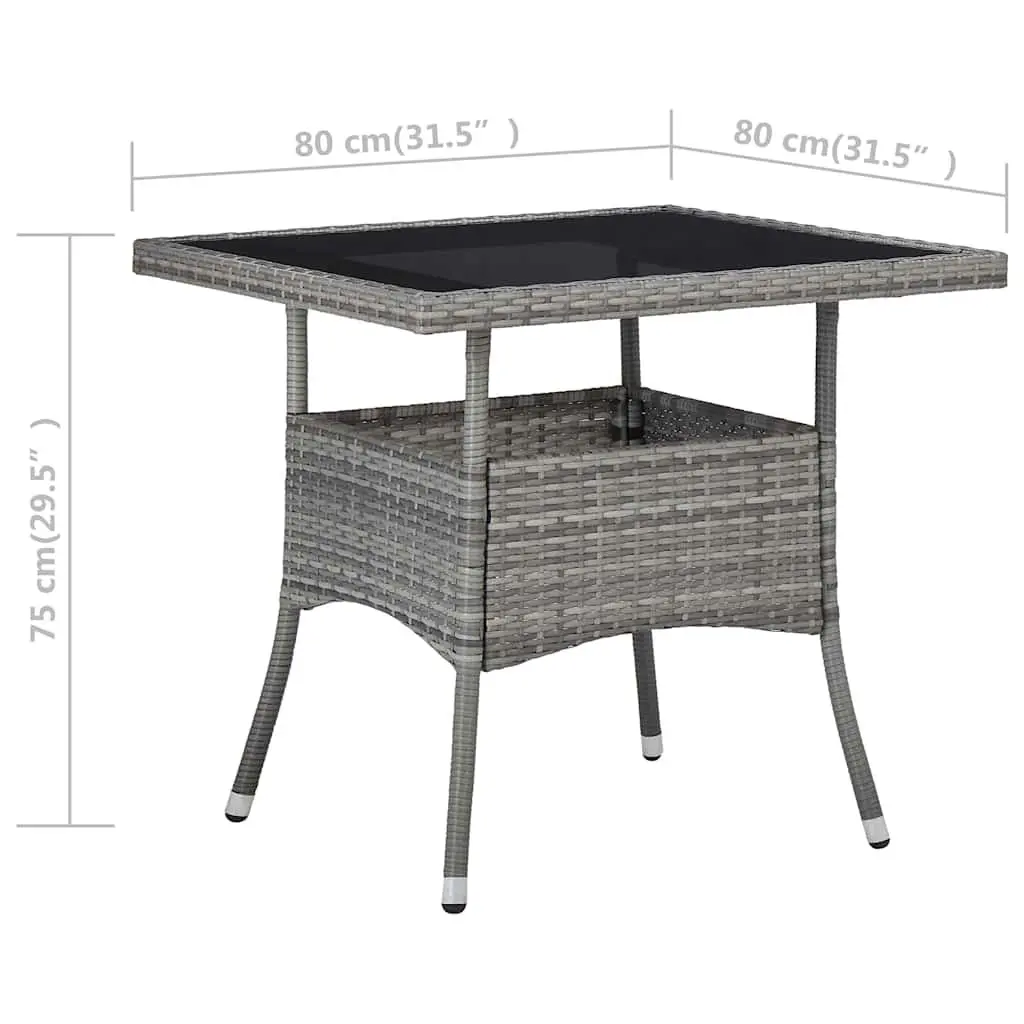 Garden Dining Set 5 Piece Outdoor Patio Furniture Table Chairs Grey