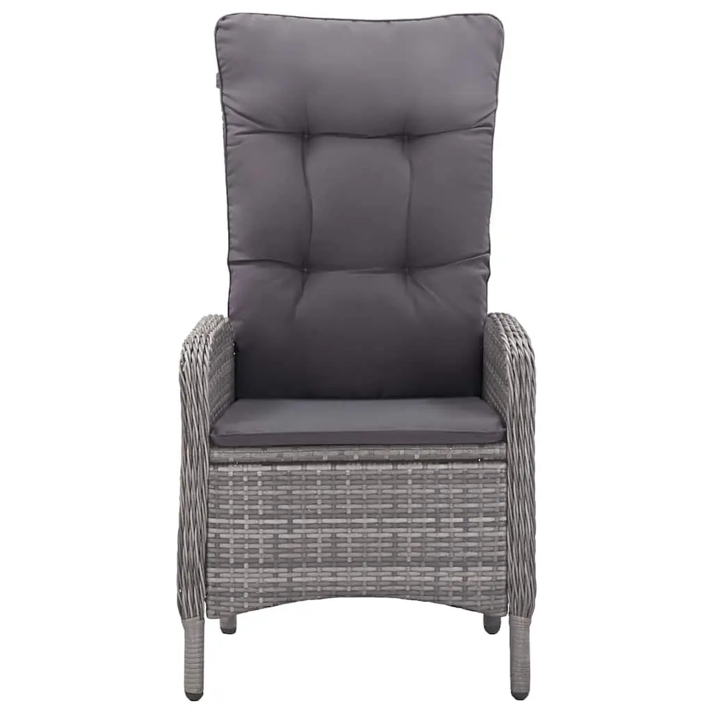 Garden Dining Set 5 Piece Outdoor Patio Furniture Table Chairs Grey
