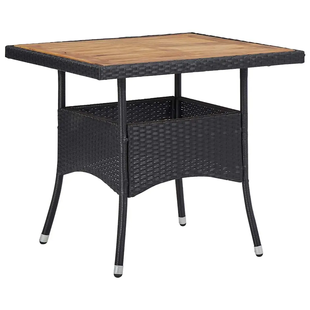 Outdoor Garden Dining Set 5 Piece Patio Furniture Table Chairs Black