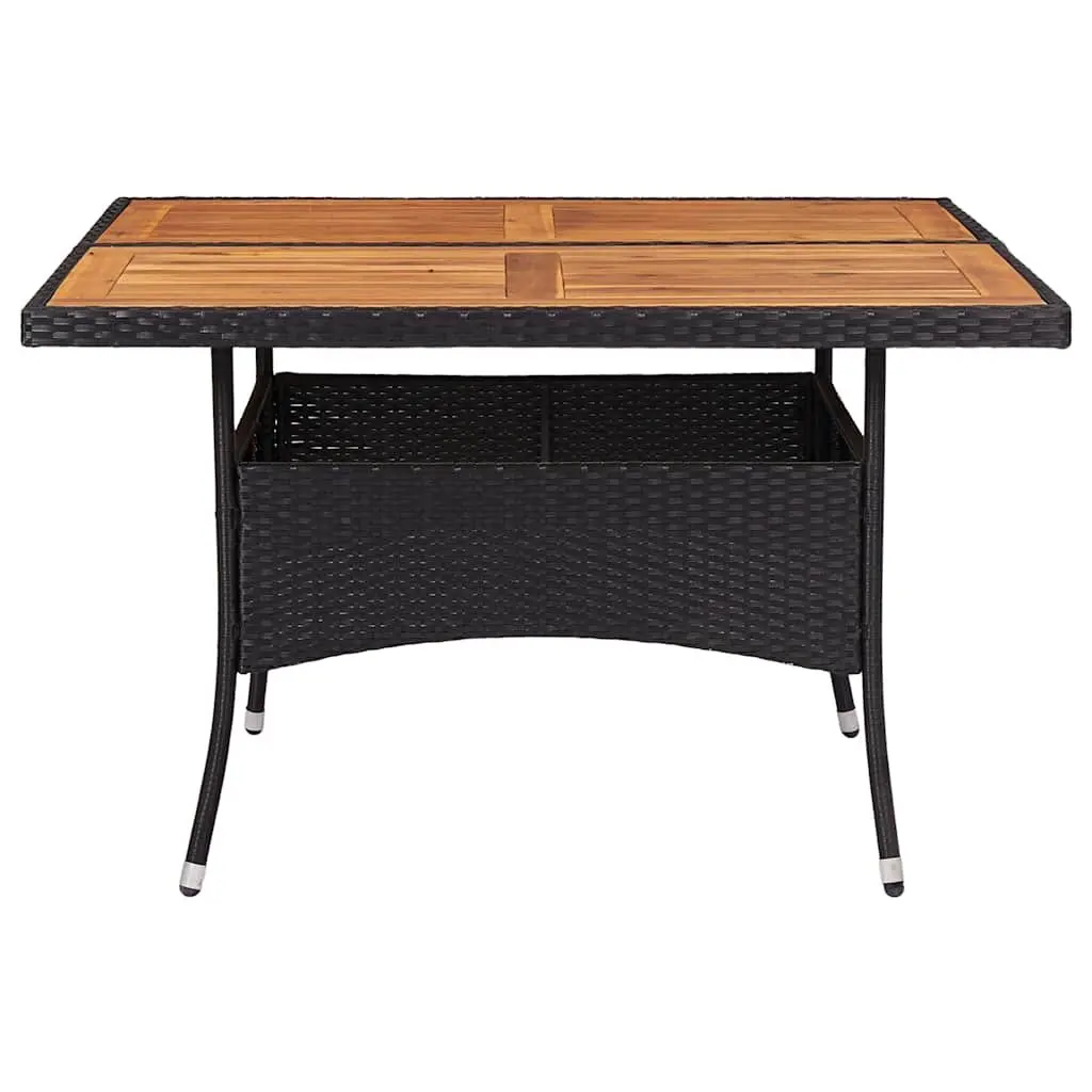 Garden Dining Set Outdoor Furniture Patio 9 Piece Black