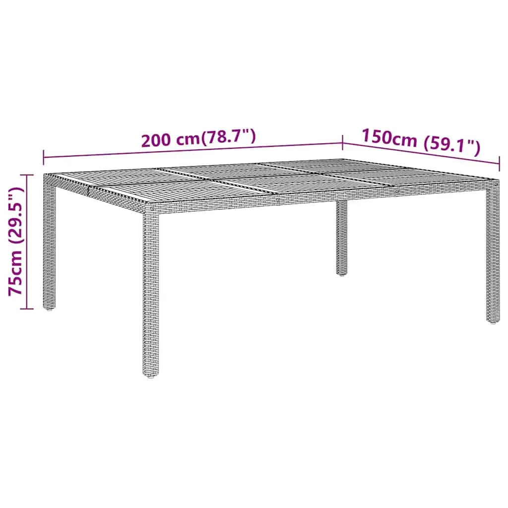 Garden Dining Set Outdoor Use 11 Piece Steel PE Rattan Black
