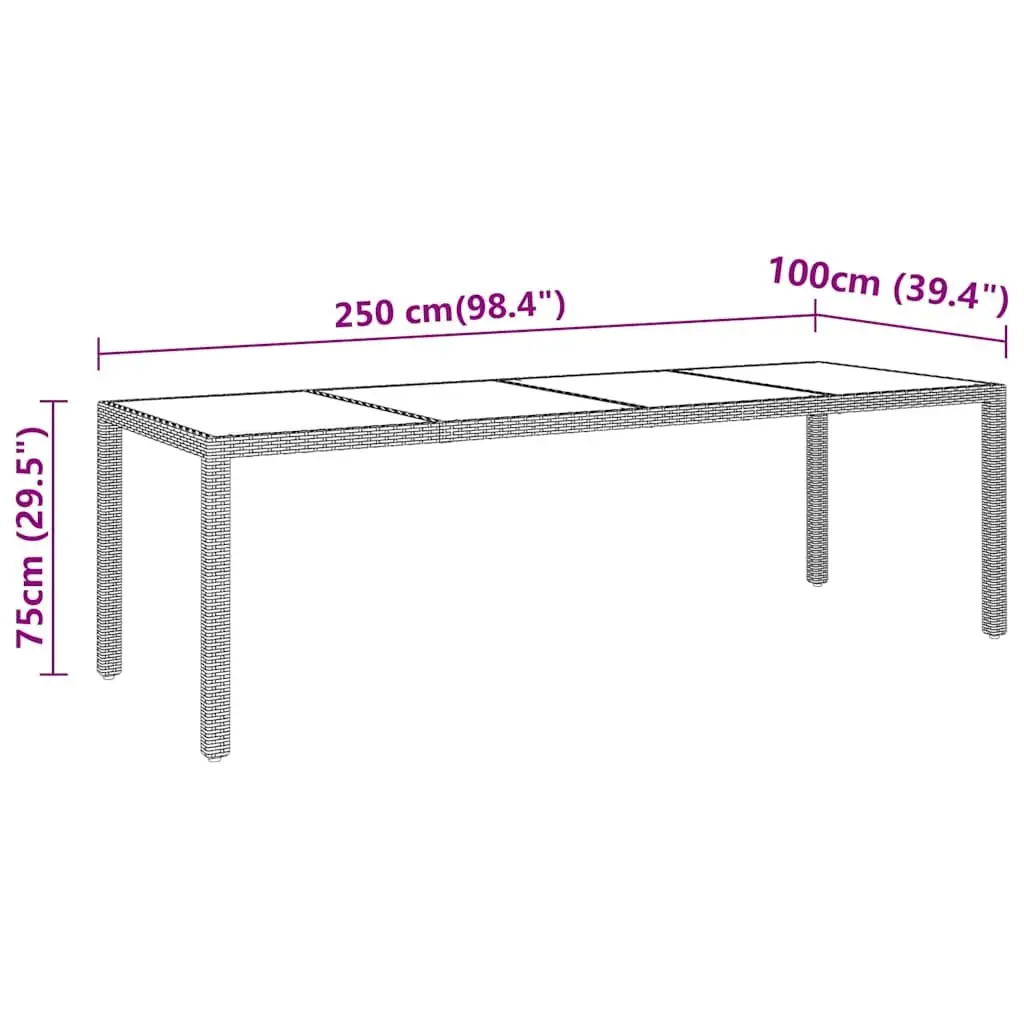 11 Piece Patio Dining Set Outdoor Garden Furniture with Cushions Black Steel PE Rattan