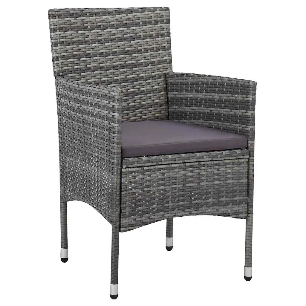 Garden Dining Set 11 Piece Outdoor Use Grey PE Rattan Furniture