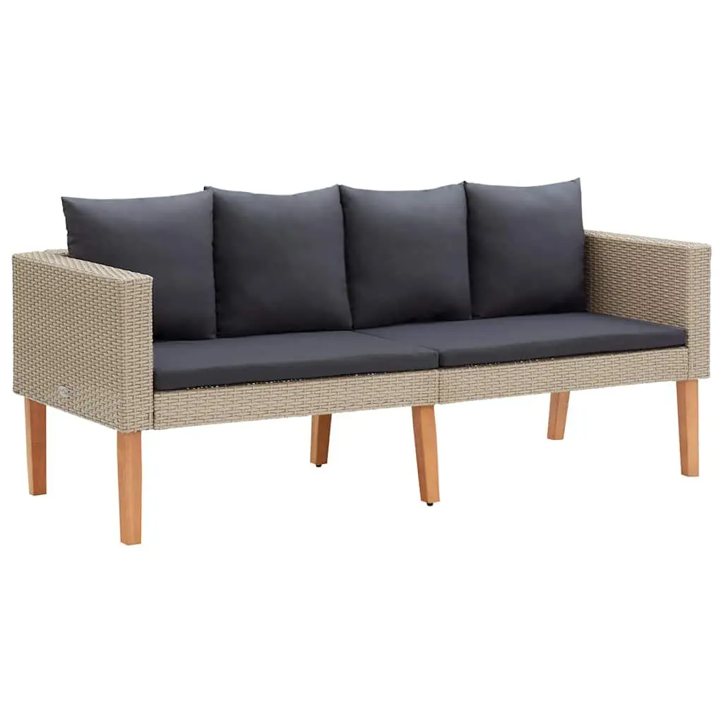 2 Piece Garden Lounge Set, Beige