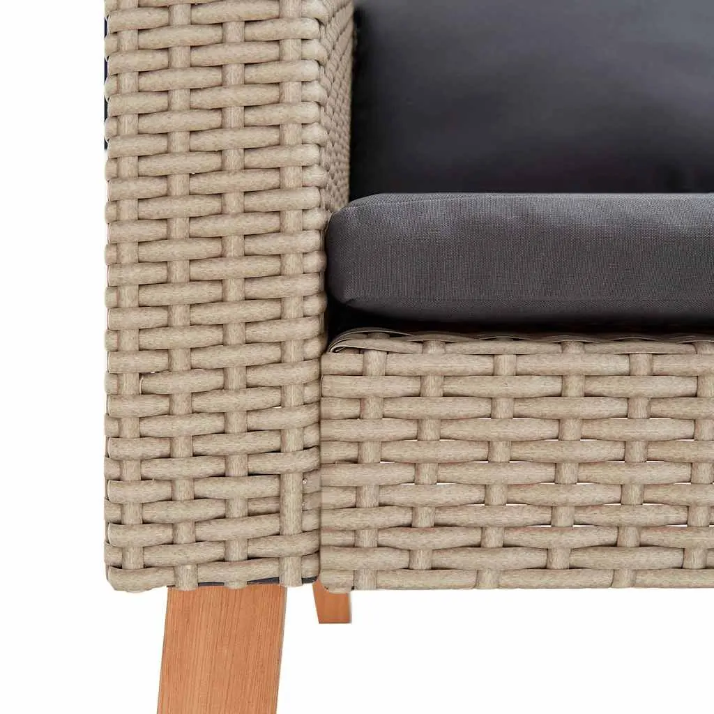 2 Piece Garden Lounge Set, Beige
