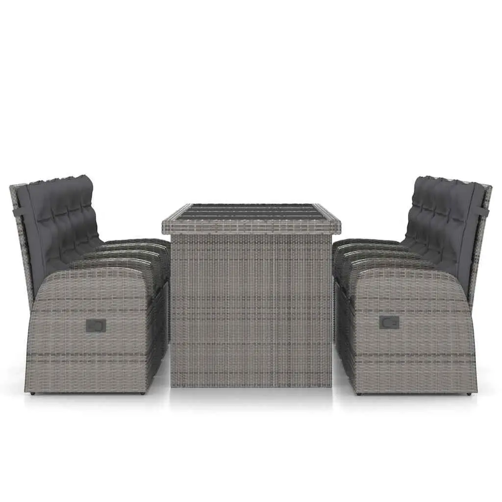 9-Piece Grey Outdoor Dining Set