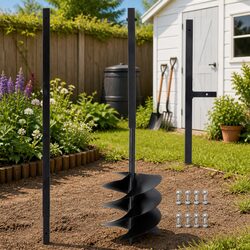 Ground Drill Auger with Handle 250mm Extended Length Soil Aeration Composting