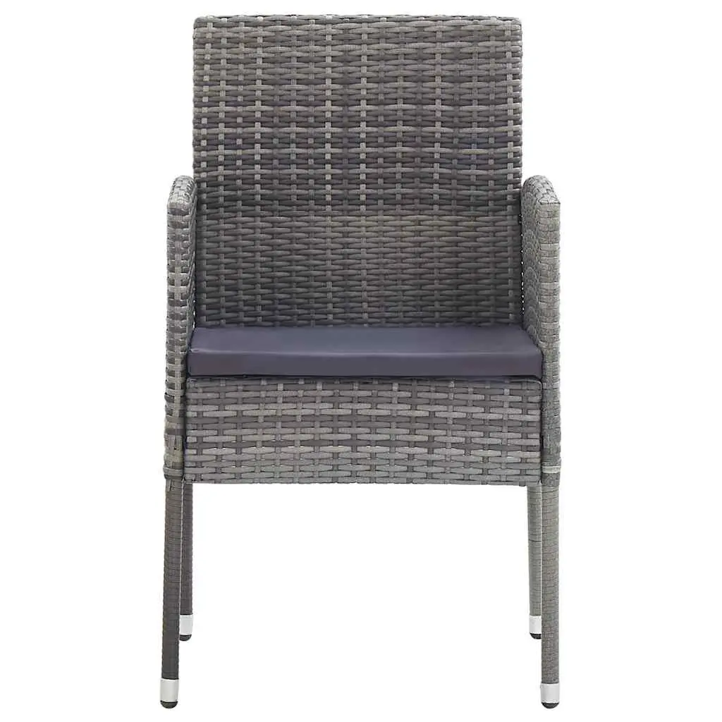 Garden Dining Set 9 Piece Outdoor Furniture Grey Rattan Table Chairs