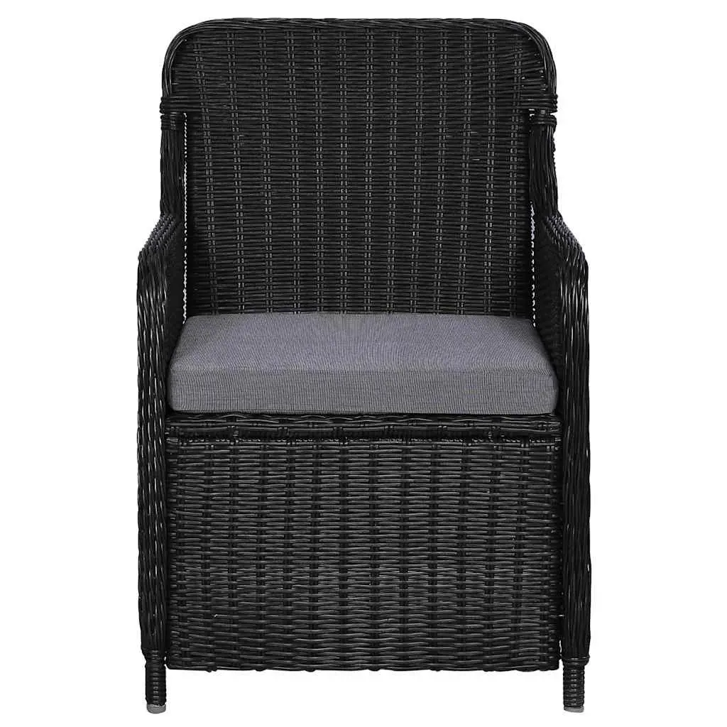9 Piece Garden Dining Set Outdoor Furniture Patio Table Chairs Black