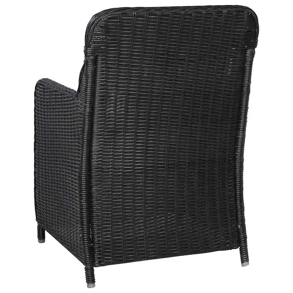 9 Piece Garden Dining Set Outdoor Furniture Patio Table Chairs Black