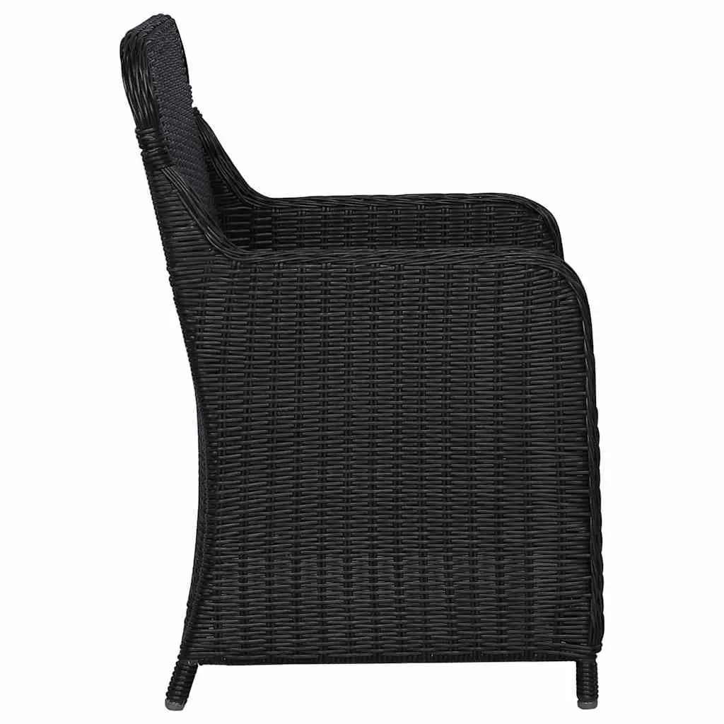 9 Piece Garden Dining Set Outdoor Furniture Patio Table Chairs Black