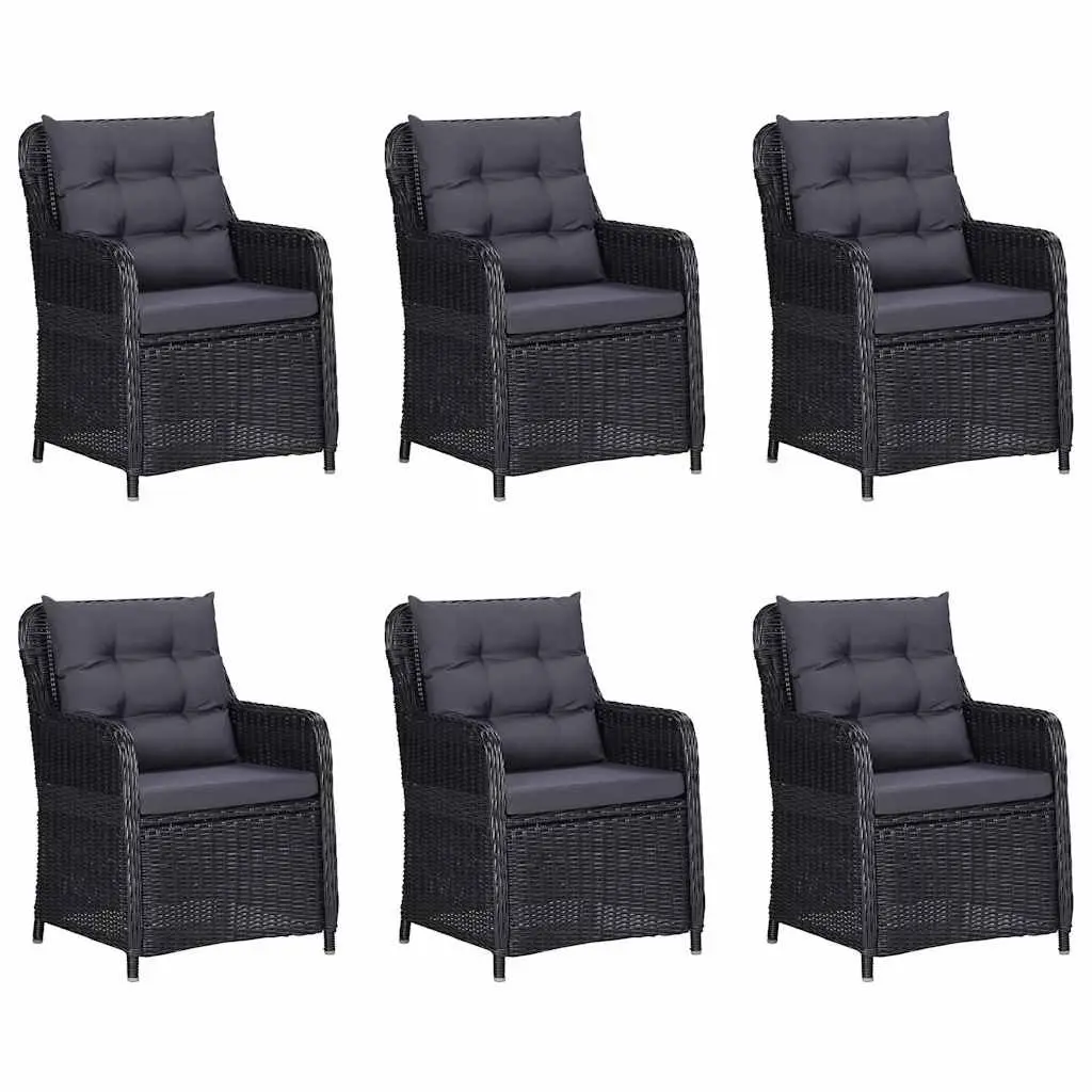 7 Piece Black Patio Dining Set