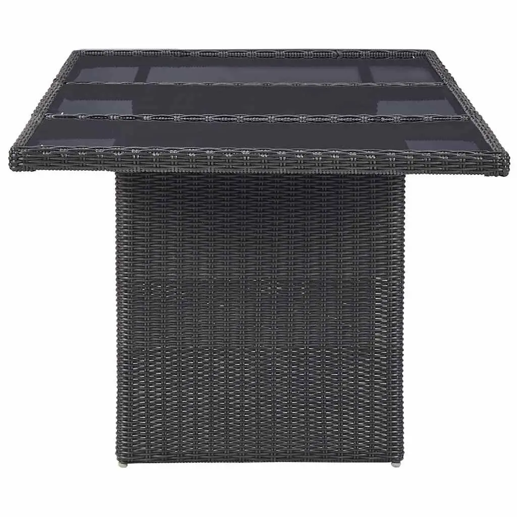 7 Piece Black Patio Dining Set
