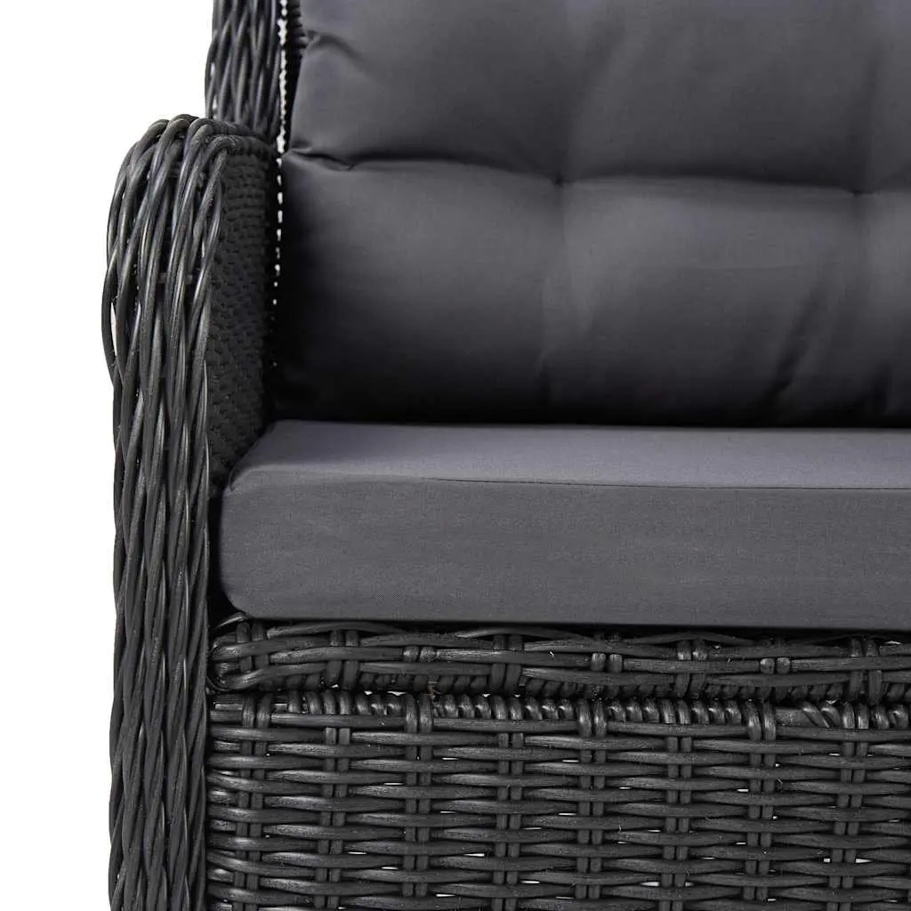 7 Piece Black Patio Dining Set
