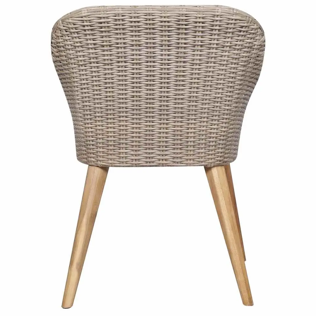 Outdoor Garden Dining Set 9 Piece Poly Rattan Brown Patio Furniture Table Chairs