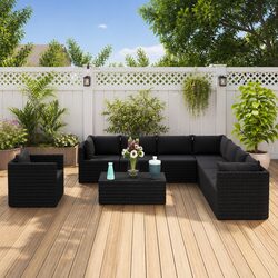 Garden Lounge Set: 10 Piece Outdoor Furniture Kit