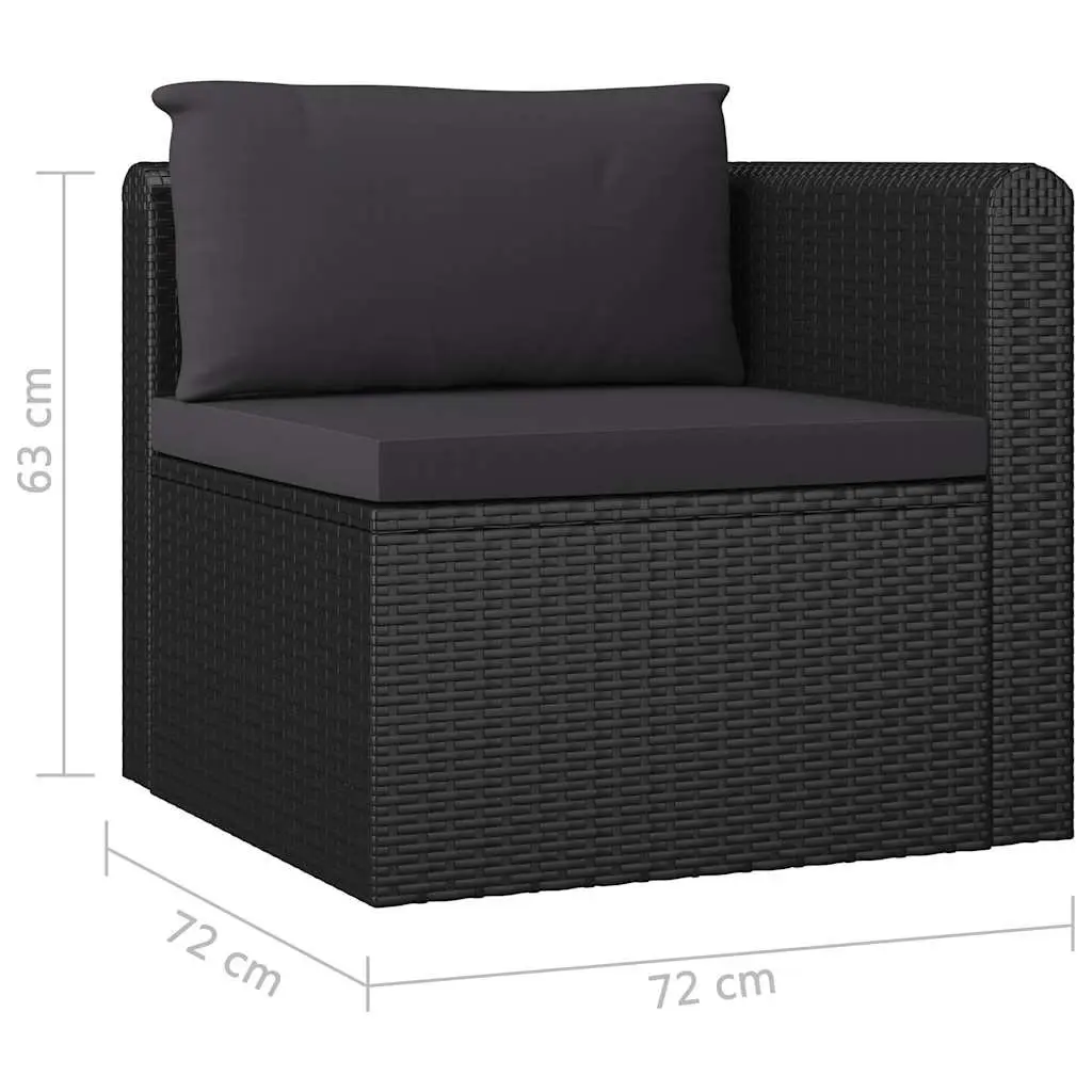 7 Piece Garden Lounge Set with Cushions Modular Outdoor Furniture PE Rattan