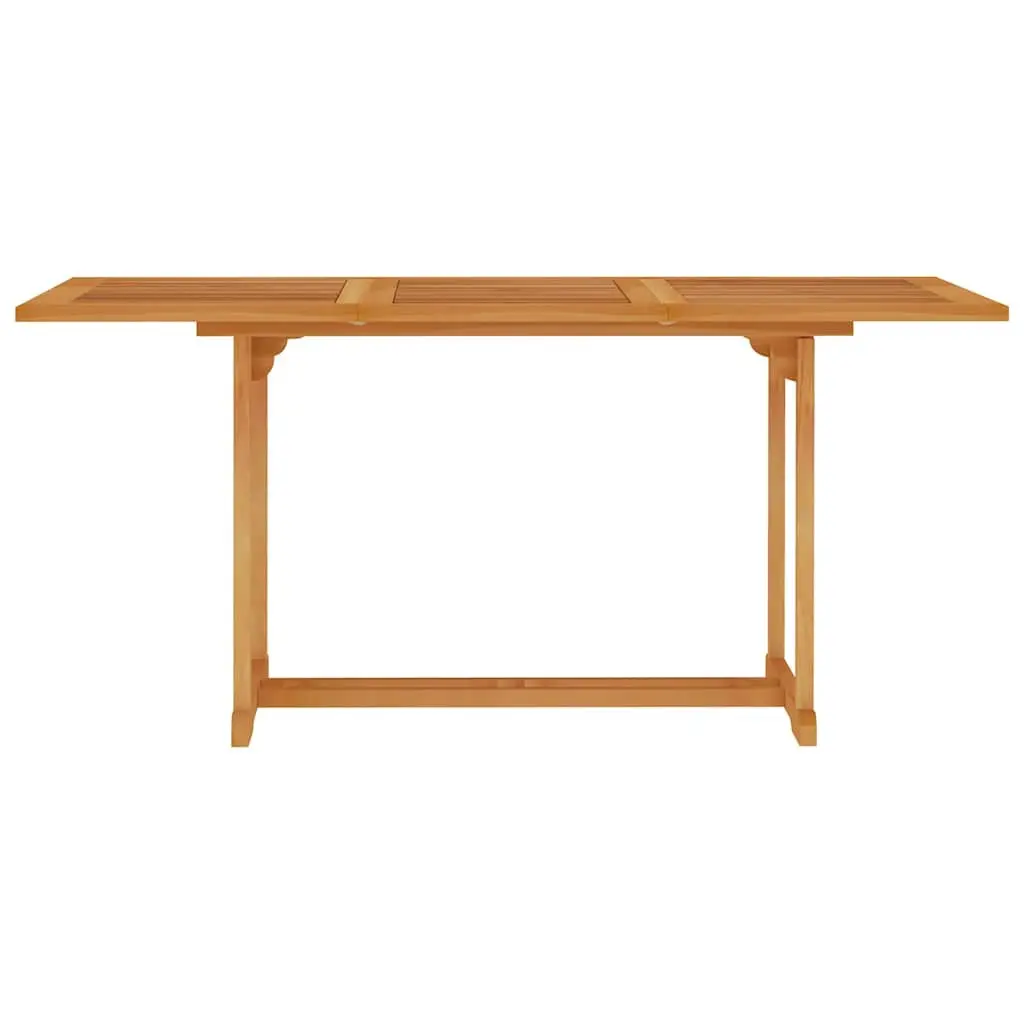 5 Piece Garden Dining Set Teak Wood Table Chairs Outdoor Patio Furniture Brown