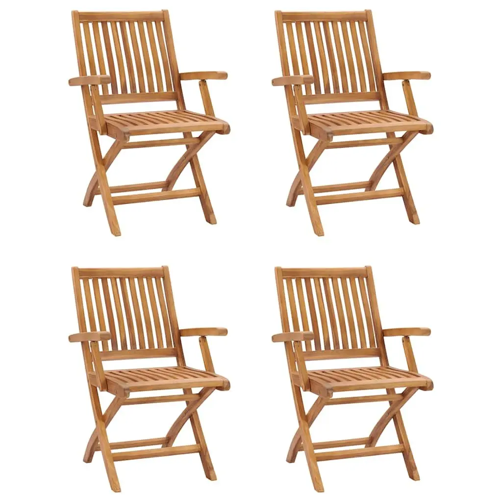 5 Piece Garden Dining Set Teak Wood Outdoor Patio Furniture Table Chairs