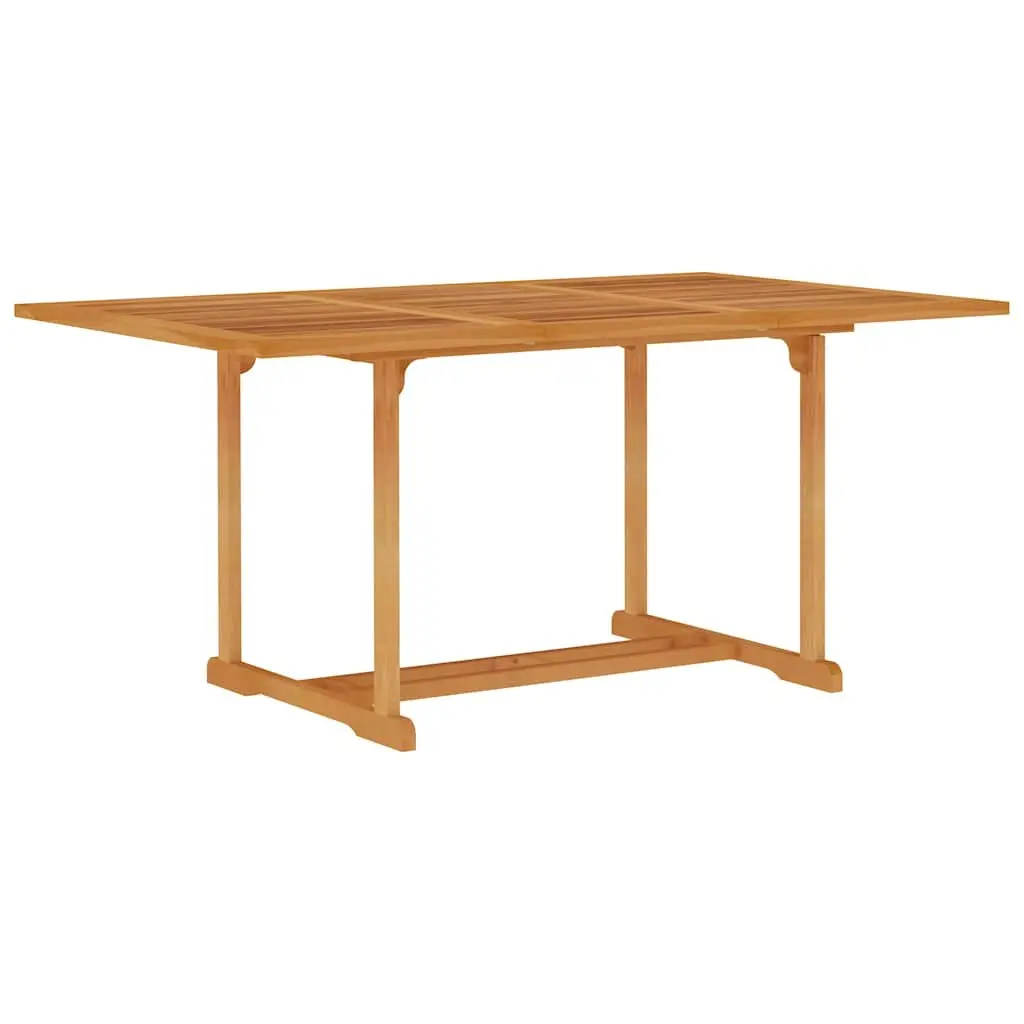 7 Piece Teak Wood Outdoor Dining Set for Garden Patio Furniture with Table and Foldable Chairs