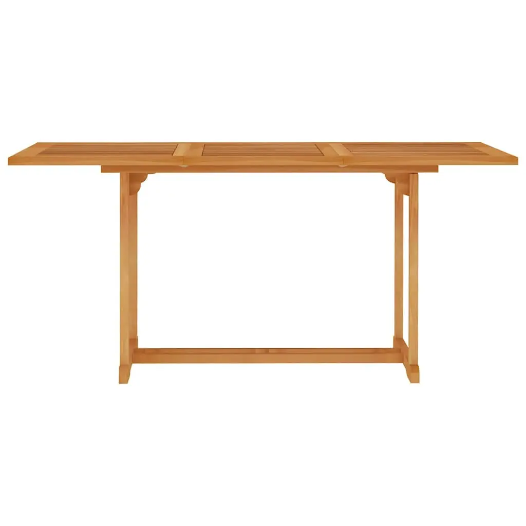 7 Piece Garden Dining Set Outdoor Patio Teak Wood Table Chairs Foldable Brown