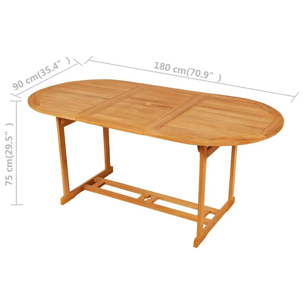 Garden Dining Set 9 Piece Outdoor Patio Furniture Teak Wood Table Chairs