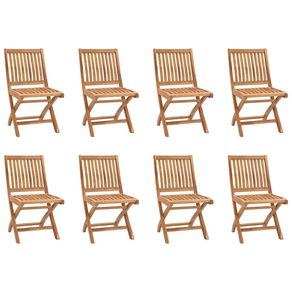 9 Piece Garden Dining Set Outdoor Patio Teak Wood Table Chairs Brown