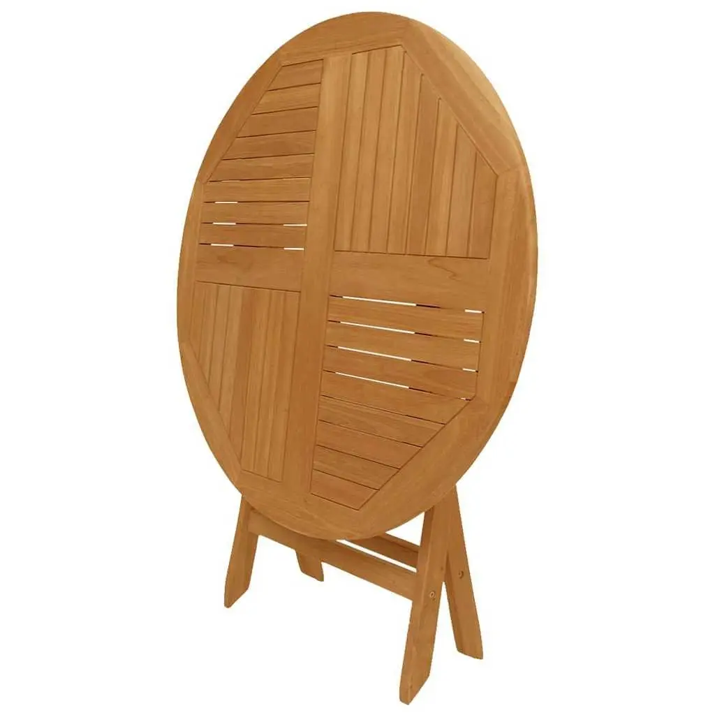 5 Piece Garden Dining Set Teak Wood Outdoor Table Chairs Patio Furniture