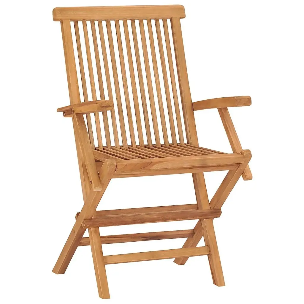 5 Piece Garden Dining Set Outdoor Table Chairs Teak Wood Furniture Patio Seating